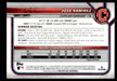 Jose Ramirez 2022 Bowman Chrome Base Back of Card