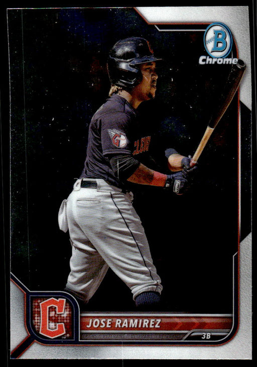 Jose Ramirez 2022 Bowman Chrome Base Front of Card