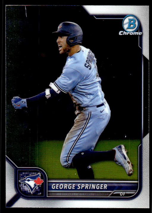 George Springer 2022 Bowman Chrome Base Front of Card