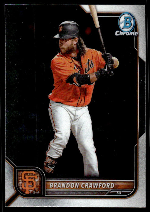 Brandon Crawford 2022 Bowman Chrome Base Front of Card