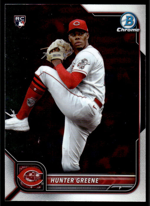 Hunter Greene 2022 Bowman Chrome Base Front of Card