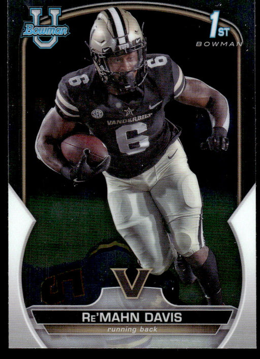 Re'Mahn Davis 2022 Bowman U Football Base Front of Card