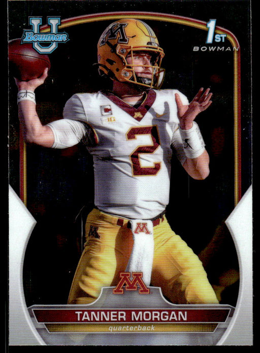 Tanner Morgan 2022 Bowman U Football Base Front of Card