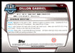 Dillon Gabriel 2022 Bowman U Football Base Back of Card