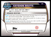 Kayshon Boutte 2022 Bowman U Football Base Back of Card