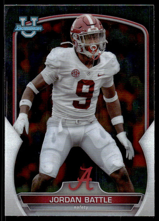 Jordan Battle 2022 Bowman U Football Base Front of Card