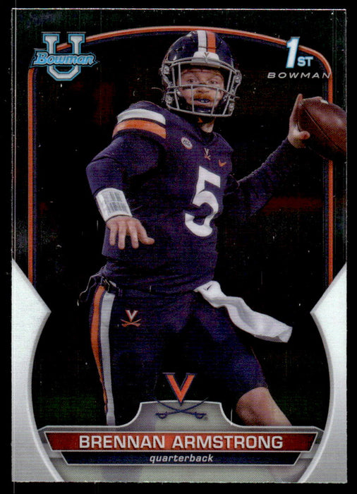 Brennan Armstrong 2022 Bowman U Football Base Front of Card