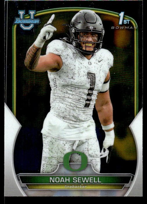 Noah Sewell 2022 Bowman U Football Base Front of Card