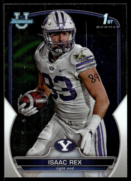 Isaac Rex 2022 Bowman U Football Base Front of Card