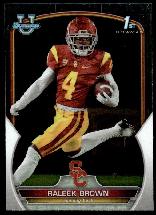 Raleek Brown 2022 Bowman U Football Base Front of Card