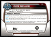 Chez Mellusi 2022 Bowman U Football Base Back of Card