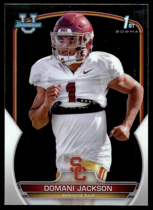 Domani Jackson 2022 Bowman U Football Base Front of Card