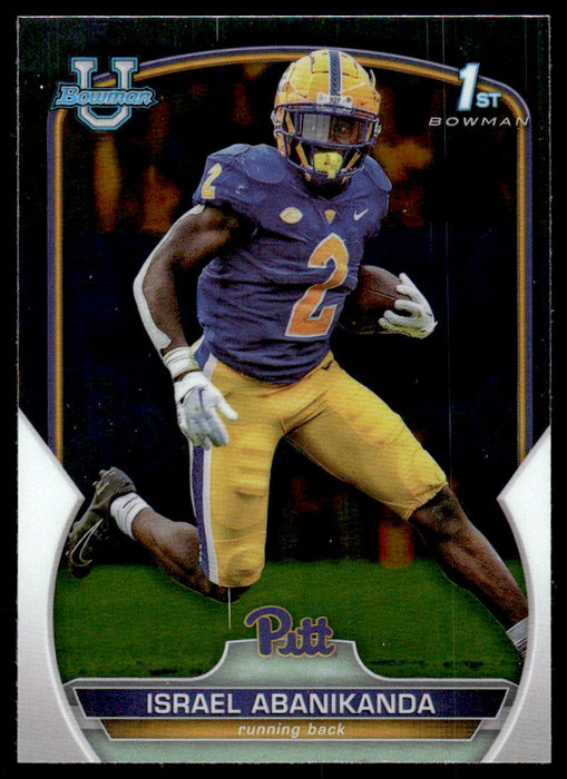 Israel Abanikanda 2022 Bowman U Football Base Front of Card