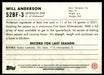 Will Anderson 2022 Bowman U Football Base Back of Card