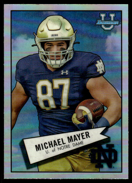 Michael Mayer 2022 Bowman U Football Base Front of Card