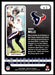 Davis Mills 2022 Panini Absolute Football Base Back of Card