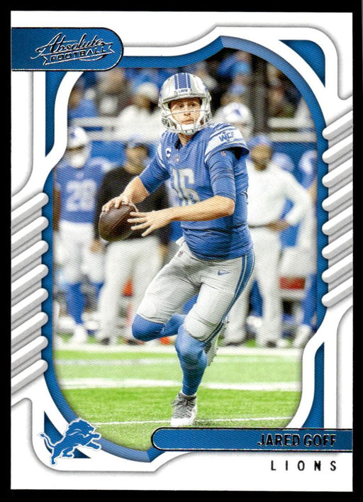 Jared Goff 2022 Panini Absolute Football Base Front of Card