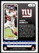 Saquon Barkley 2022 Panini Absolute Football Base Back of Card