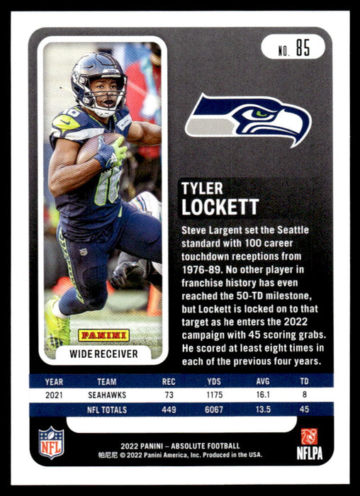 Tyler Lockett 2022 Panini Absolute Football Base Back of Card