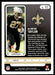 Alontae Taylor 2022 Panini Absolute Football Base Back of Card