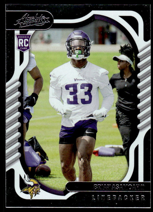 Brian Asamoah II 2022 Panini Absolute Football Base Front of Card