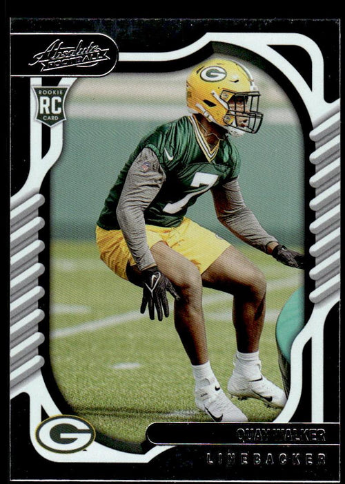 Quay Walker 2022 Panini Absolute Football Base Front of Card