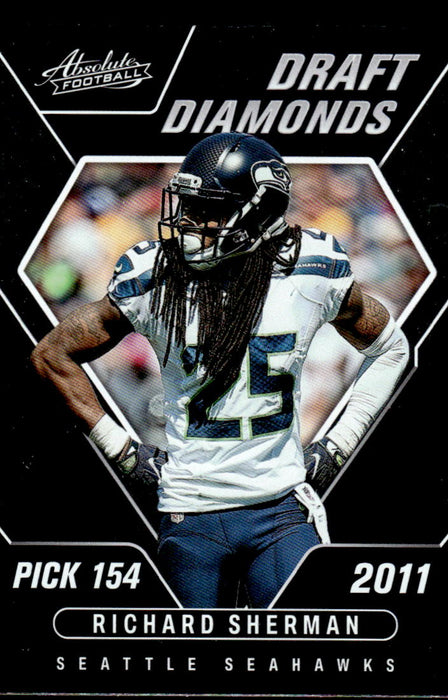 Richard Sherman 2022 Panini Absolute Football Draft Diamonds Front of Card