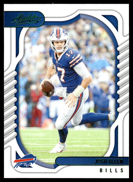 Josh Allen 2022 Panini Absolute Football Green Front of Card