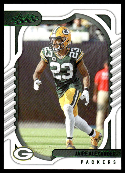 Jaire Alexander 2022 Panini Absolute Football Green Front of Card