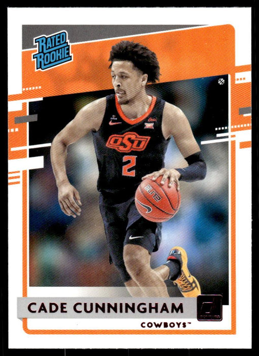 Cade Cunningham 2021 Panini Chronicles Draft Picks Pink Rated Rookie Front of Card