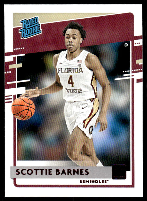 Scottie Barnes 2021 Panini Chronicles Draft Picks Pink Rated Rookie Front of Card