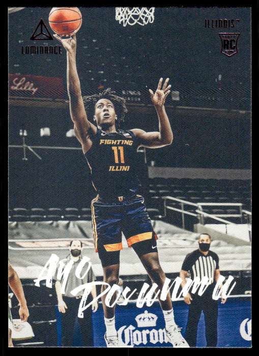 Ayo Dosunmu 2021 Panini Chronicles Draft Picks Pink Luminance Front of Card