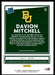 Davion Mitchell 2021 Panini Chronicles Draft Picks Rated Rookie Back of Card