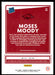 Moses Moody 2021 Panini Chronicles Draft Picks Rated Rookie Back of Card