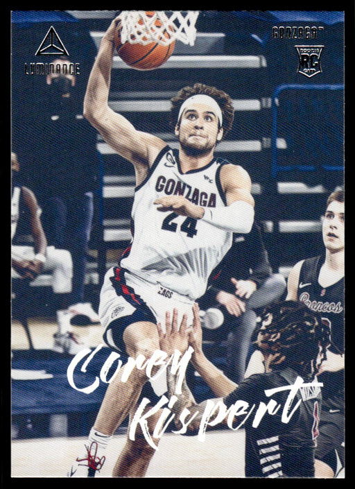 Corey Kispert 2021 Panini Chronicles Draft Picks Luminance Front of Card