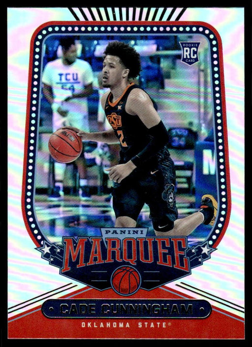 Cade Cunningham 2021 Panini Chronicles Draft Picks Marquee Front of Card