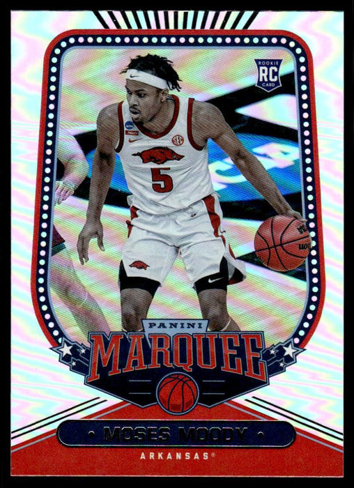 Moses Moody 2021 Panini Chronicles Draft Picks Marquee Front of Card