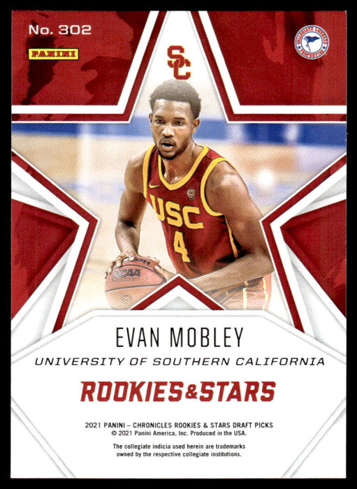 Evan Mobley 2021 Panini Chronicles Draft Picks Rookies & Stars Back of Card