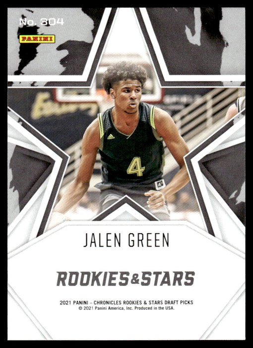 Jalen Green 2021 Panini Chronicles Draft Picks Rookies & Stars Back of Card