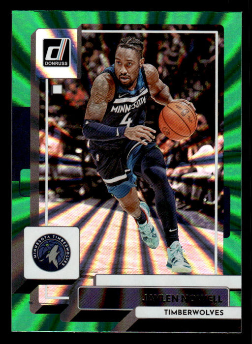 Jaylen Nowell 2022-23 Panini Donruss Basketball Green Holo Laser Front of Card