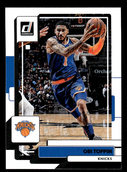 Obi Toppin 2022-23 Panini Donruss Basketball Base Front of Card