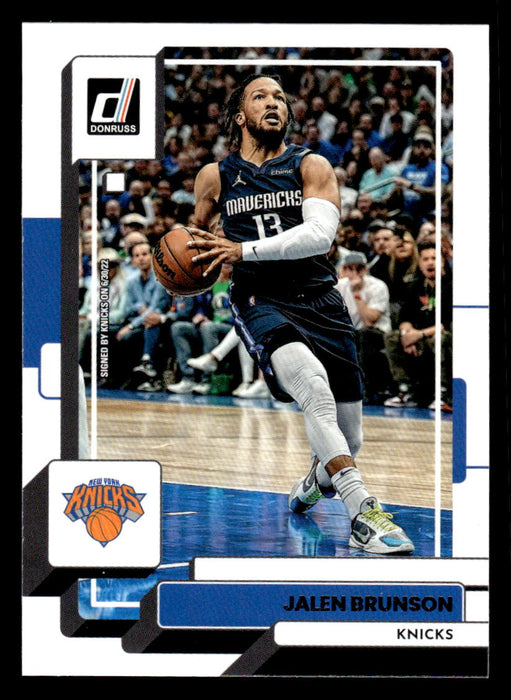 Jalen Brunson 2022-23 Panini Donruss Basketball Base Front of Card