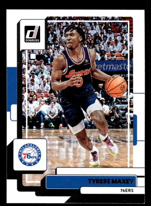 Tyrese Maxey 2022-23 Panini Donruss Basketball Base Front of Card