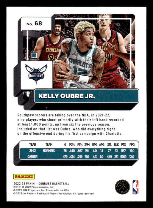 Kelly Oubre Jr. 2022-23 Panini Donruss Basketball Base Back of Card