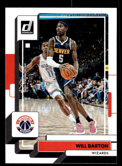 Will Barton 2022-23 Panini Donruss Basketball Base Front of Card