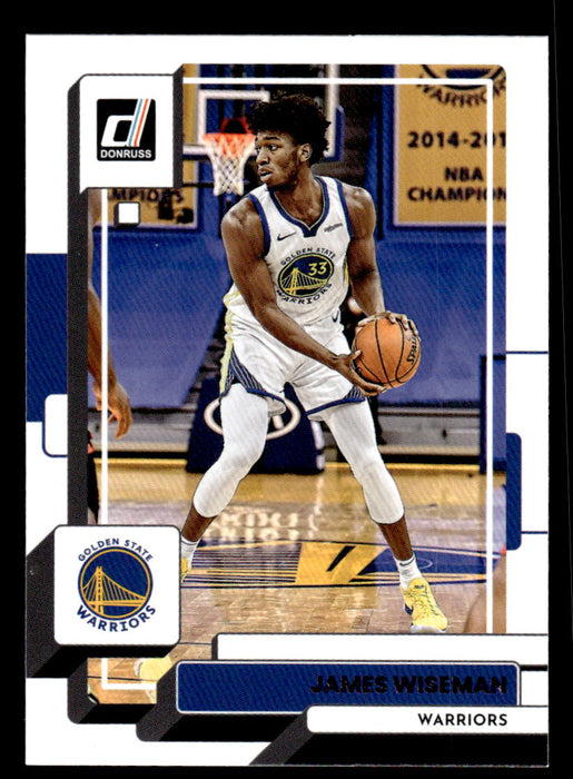 James Wiseman 2022-23 Panini Donruss Basketball Base Front of Card