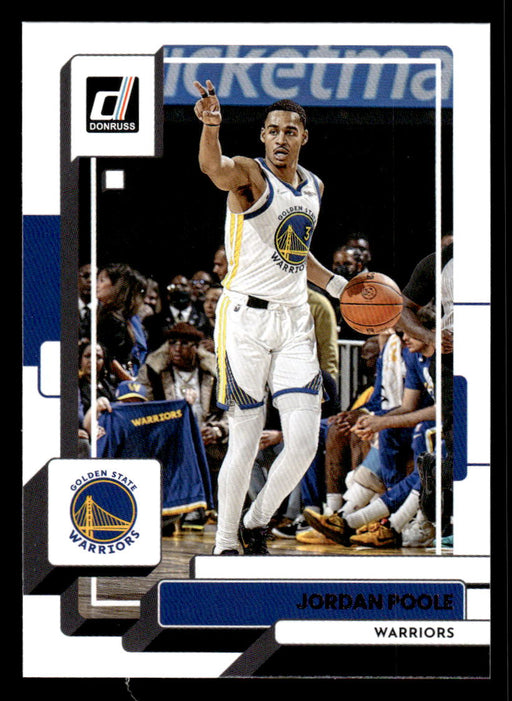 Jordan Poole 2022-23 Panini Donruss Basketball Base Front of Card