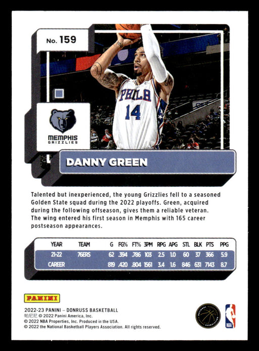 Danny Green 2022-23 Panini Donruss Basketball Base Back of Card