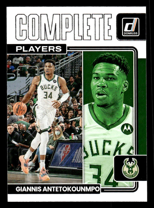 Giannis Antetokounmpo 2022-23 Panini Donruss Basketball Complete Players Front of Card