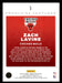 Zach LaVine 2022-23 Panini Donruss Basketball Franchise Features Back of Card